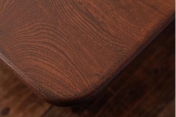 昭和レトロ家具　栓材　懐かしさ漂う角ちゃぶ台(ローテーブル)(R-036969)