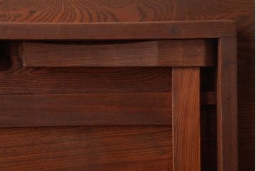 昭和レトロ家具　栓材　懐かしさ漂う角ちゃぶ台(ローテーブル)(R-036969)