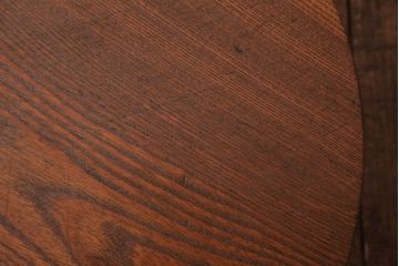 昭和レトロ家具　栓材　懐かしさ漂う丸ちゃぶ台(ローテーブル)(R-036970)