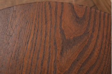昭和レトロ家具　栓材　懐かしさ漂う丸ちゃぶ台(ローテーブル)(R-036970)