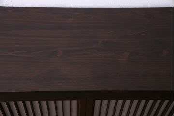 ラフジュ工房オリジナル　アンティーク建具リメイク　脚付き　緻密な組子が魅力の和風キャビネット(書院戸、収納棚、戸棚)(R-036971)