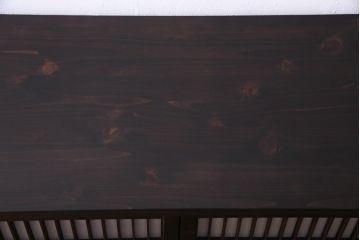ラフジュ工房オリジナル　アンティーク建具リメイク　格子が美しい和風キャビネット(組子、書院戸、収納棚、戸棚)(R-036972)