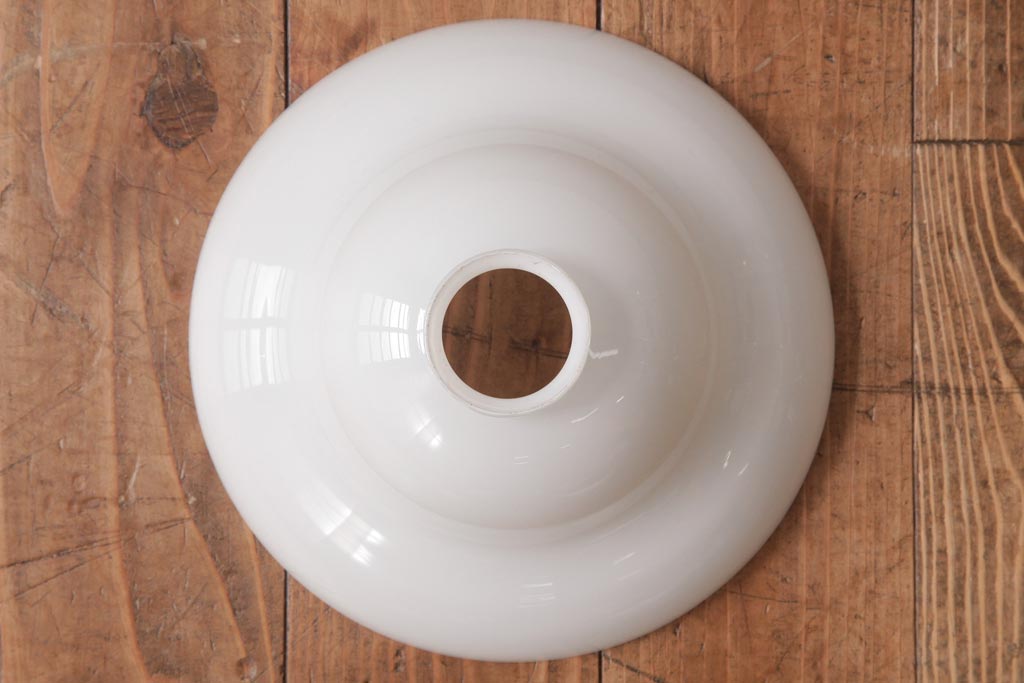 アンティーク照明　昭和初期　つるりとしたフォルムと質感が魅力のペンダントライト(天井照明、電笠)(R-036974)