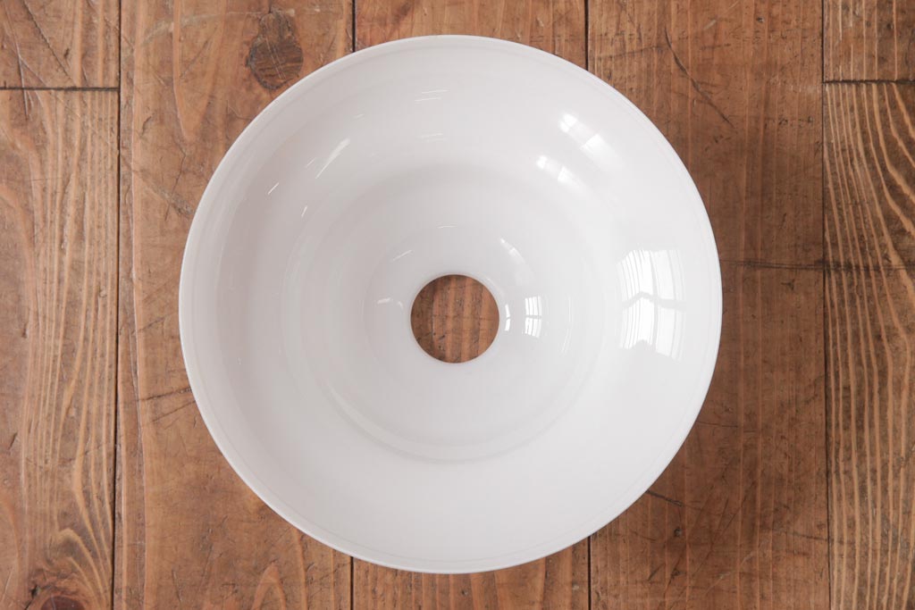 アンティーク照明　昭和初期　つるりとしたフォルムと質感が魅力のペンダントライト(天井照明、電笠)(R-036974)