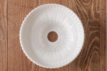 アンティーク照明　和製アンティーク　陽刻ガラスがお洒落なペンダントライト(天井照明、吊り下げ照明、シェード)(R-036975)