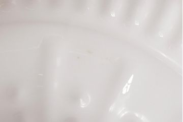 アンティーク照明　和製アンティーク　陽刻ガラスがお洒落なペンダントライト(天井照明、吊り下げ照明、シェード)(R-036975)