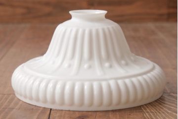 アンティーク照明　和製アンティーク　陽刻ガラスがお洒落なペンダントライト(天井照明、吊り下げ照明、シェード)(R-036975)