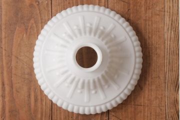 アンティーク照明　和製アンティーク　陽刻ガラスがお洒落なペンダントライト(天井照明、吊り下げ照明、シェード)(R-036976)