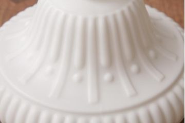 アンティーク照明　和製アンティーク　陽刻ガラスがお洒落なペンダントライト(天井照明、吊り下げ照明、シェード)(R-036976)