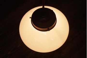 アンティーク照明　タッセル(飾り房)付き　シンプルなフォルムが素敵な天井照明(吊り下げ照明、ペンダントライト)(R-036977)