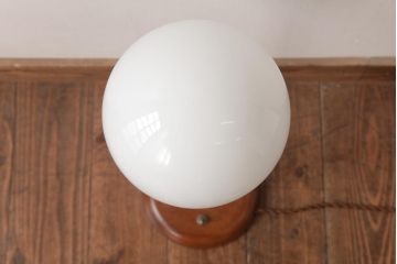 アンティーク照明　木製支柱とつまみがおしゃれなスタンドライト(照明、フロアスタンド)(R-036980)