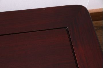 中古　国産高級品　唐木指物　井上昇山作　漆塗り　花梨材　格式の高い空間を演出する座卓(ローテーブル、カリン材)(定価約50万円)(R-036981)