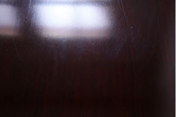 中古　国産高級品　唐木指物　井上昇山作　漆塗り　花梨材　格式の高い空間を演出する座卓(ローテーブル、カリン材)(定価約50万円)(R-036981)