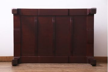 中古　国産高級品　唐木指物　井上昇山作　漆塗り　花梨材　格式の高い空間を演出する座卓(ローテーブル、カリン材)(定価約50万円)(R-036981)