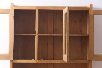 アンティーク家具 フランスアンティーク パイン材 キッチンキャビネット(収納棚、食器棚)(R-036982)