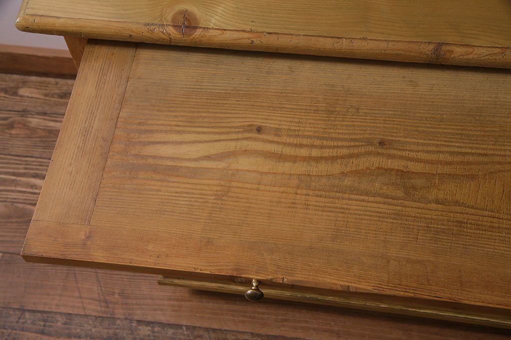 アンティーク家具 フランスアンティーク パイン材 キッチンキャビネット(収納棚、食器棚)(R-036982)
