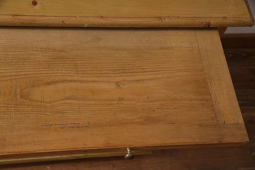 アンティーク家具 フランスアンティーク パイン材 キッチンキャビネット(収納棚、食器棚)(R-036982)