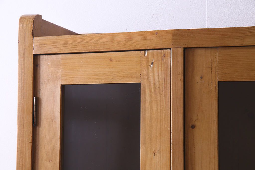 アンティーク家具 フランスアンティーク パイン材 キッチンキャビネット(収納棚、食器棚)(R-036982)