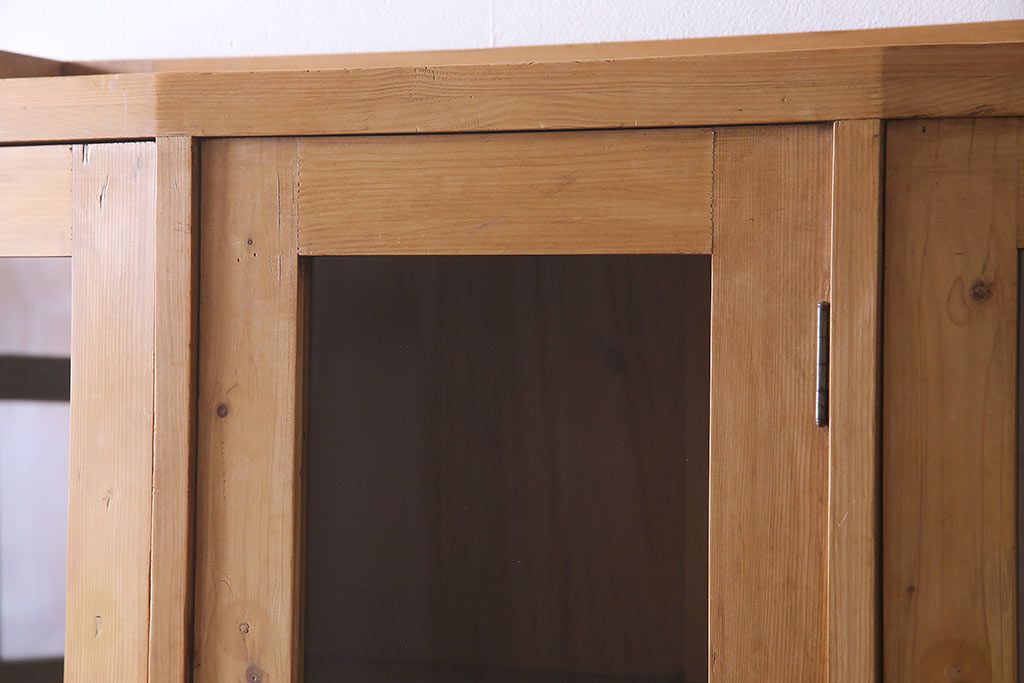 アンティーク家具 フランスアンティーク パイン材 キッチンキャビネット(収納棚、食器棚)(R-036982)