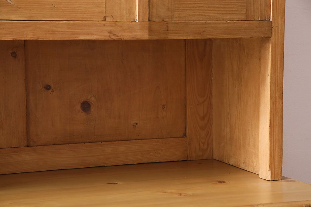 アンティーク家具 フランスアンティーク パイン材 キッチンキャビネット(収納棚、食器棚)(R-036982)