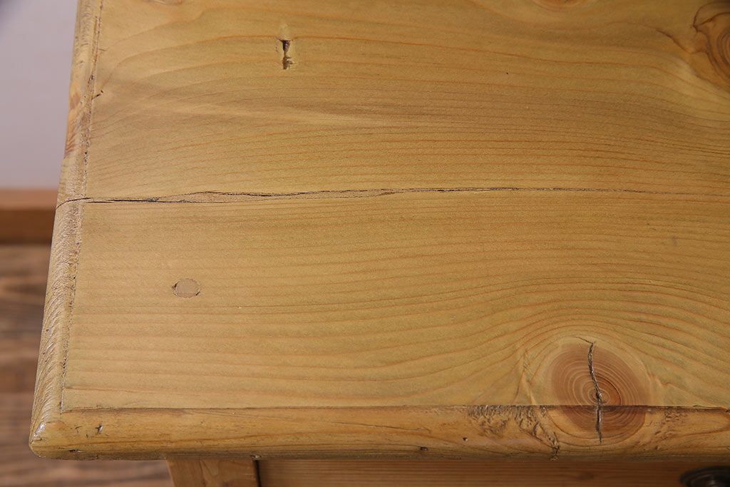 アンティーク家具 フランスアンティーク パイン材 キッチンキャビネット(収納棚、食器棚)(R-036982)