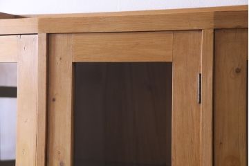 アンティーク家具　フランスアンティーク　パイン材　キッチンキャビネット(収納棚、食器棚)(R-036982)