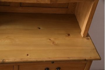 アンティーク家具　フランスアンティーク　パイン材　キッチンキャビネット(収納棚、食器棚)(R-036982)