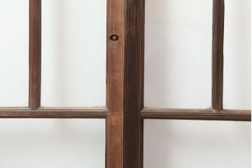 アンティーク建具　レトロな木製ガラス戸4枚セット(引き戸)(R-036998)