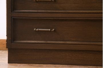 中古　ビンテージ家具　永田良介商店　欧風デザインを楽しめる洋服タンス(ワードローブ、衣装箪笥)(R-037000)