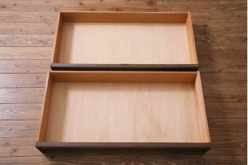 中古　ビンテージ家具　永田良介商店　欧風デザインを楽しめる洋服タンス(ワードローブ、衣装箪笥)(R-037000)