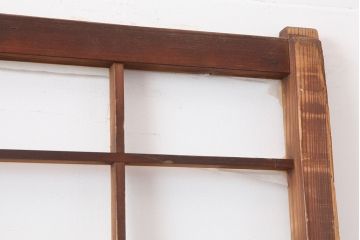 アンティーク建具　昭和初期　シンプルな木製フレームの障子戸3枚セット(建具、引き戸)(R-037004)
