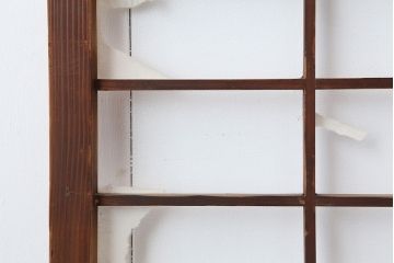 アンティーク建具　昭和初期　シンプルな木製フレームの障子戸3枚セット(建具、引き戸)(R-037004)
