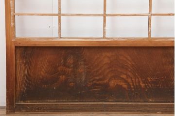 アンティーク建具　昭和初期　シンプルな木製フレームの障子戸3枚セット(建具、引き戸)(R-037004)