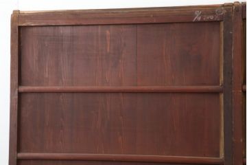 アンティーク建具　木味を楽しめる板戸2枚セット(引き戸、建具、舞良戸)(R-037005)