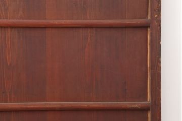 アンティーク建具　木味を楽しめる板戸2枚セット(引き戸、建具、舞良戸)(R-037005)