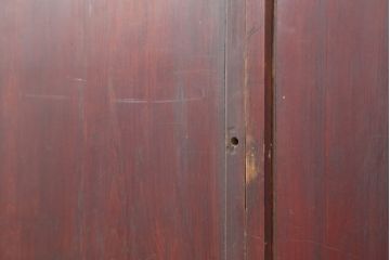 アンティーク建具　木味を楽しめる板戸2枚セット(引き戸、建具、舞良戸)(R-037005)