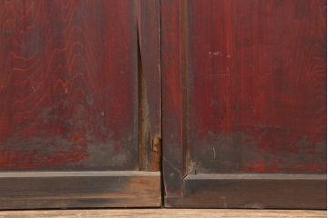 アンティーク建具　木味を楽しめる板戸2枚セット(引き戸、建具、舞良戸)(R-037005)