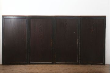 アンティーク建具　杉材一枚板　シンプルな板戸4枚セット(帯戸、引き戸)(R-037006)