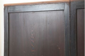 アンティーク建具　杉材一枚板　シンプルな板戸4枚セット(帯戸、引き戸)(R-037006)