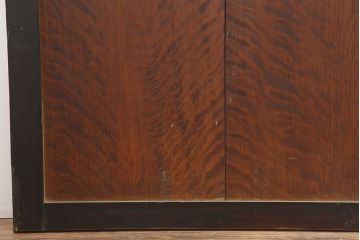 アンティーク建具　黒い木枠がモダンな板戸4枚セット(帯戸、引き戸)(R-037007)