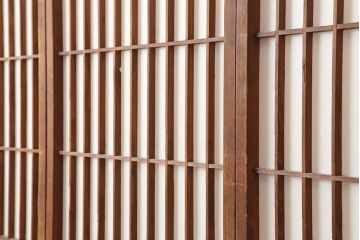 アンティーク建具　昭和初期　縦額入り障子戸4枚セット(引き戸、建具)(R-037009)