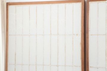 アンティーク建具　昭和初期　縦額入り障子戸4枚セット(引き戸、建具)(R-037009)