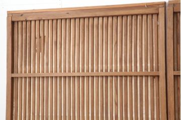 アンティーク建具　大正昭和初期　和の空間づくりにおすすめな格子戸4枚セット(建具、引き戸)(R-037010)