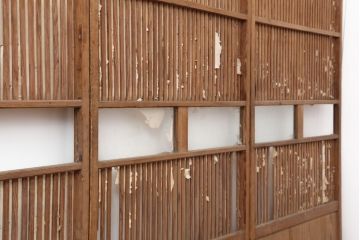 アンティーク建具　大正昭和初期　和の空間づくりにおすすめな格子戸4枚セット(建具、引き戸)(R-037010)
