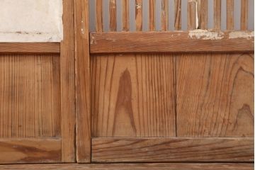アンティーク建具　大正昭和初期　和の空間づくりにおすすめな格子戸4枚セット(建具、引き戸)(R-037010)