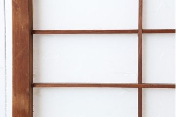 アンティーク建具　昭和初期　浮造りのような木目が目を引く障子戸2枚セット(建具、引き戸)(R-037013)