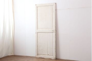 アンティーク建具　フランスアンティーク　ホワイトペイントのシャビーな木製ドア(扉、建具)(R-037017)