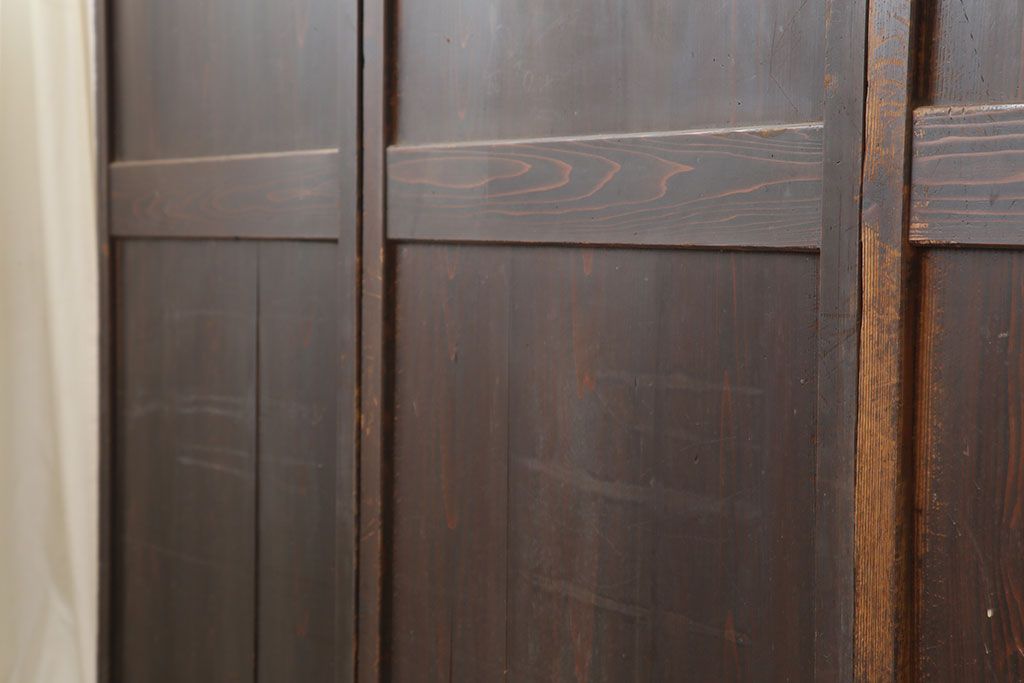 アンティーク建具　木味を楽しめる帯戸3枚セット(板戸、引き戸)(R-037018)