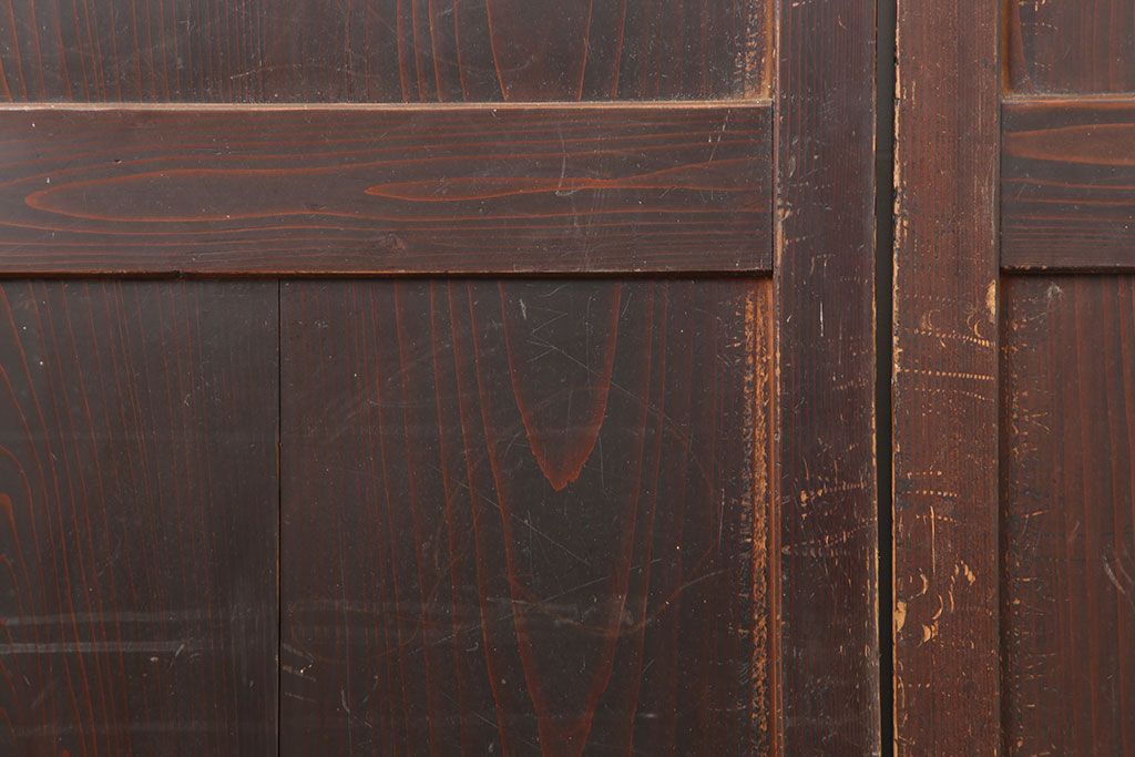 アンティーク建具　木味を楽しめる帯戸3枚セット(板戸、引き戸)(R-037018)