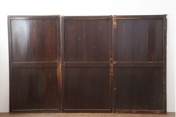 アンティーク建具　木味を楽しめる帯戸3枚セット(板戸、引き戸)(R-037018)